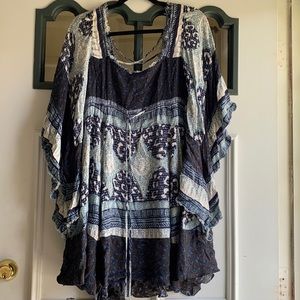 Free people blue patterned dress